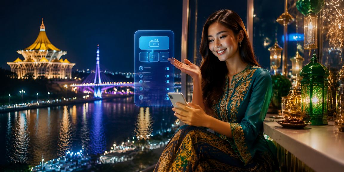 Pemain Malaysia di Kuching menggunakan bonus selamat datang semasa perayaan Hari Raya